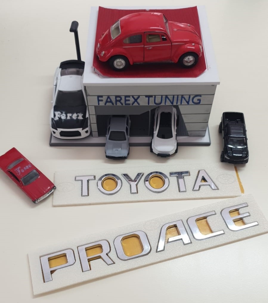 Toyota ve Proace Krom Bagaj Yazısı Seti 2’li 3M 3D ABS